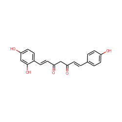 O=C(/C=C/c1ccc(O)cc1)CC(=O)/C=C/c1ccc(O)cc1O ZINC000167908129