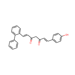 O=C(/C=C/c1ccc(O)cc1)CC(=O)/C=C/c1ccccc1-c1ccccc1 ZINC000116760414