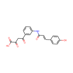 O=C(/C=C/c1ccc(O)cc1)Nc1cccc(C(=O)CC(=O)C(=O)O)c1 ZINC000101696859