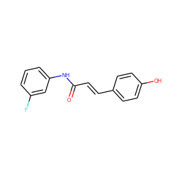 O=C(/C=C/c1ccc(O)cc1)Nc1cccc(F)c1 ZINC000095589089