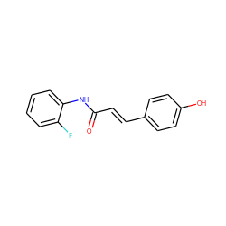 O=C(/C=C/c1ccc(O)cc1)Nc1ccccc1F ZINC000095588669