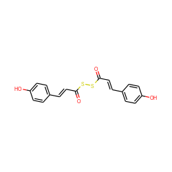 O=C(/C=C/c1ccc(O)cc1)SSC(=O)/C=C/c1ccc(O)cc1 ZINC000473123823