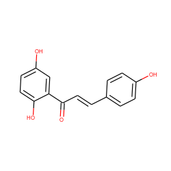 O=C(/C=C/c1ccc(O)cc1)c1cc(O)ccc1O ZINC000004252715