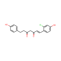 O=C(/C=C/c1ccc(O)cc1Cl)CC(=O)CCc1ccc(O)cc1 ZINC000116756880