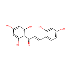 O=C(/C=C/c1ccc(O)cc1O)c1c(O)cc(O)cc1O ZINC000014640168