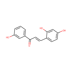 O=C(/C=C/c1ccc(O)cc1O)c1cccc(O)c1 ZINC000008612645