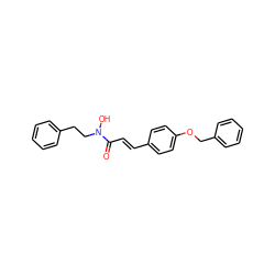 O=C(/C=C/c1ccc(OCc2ccccc2)cc1)N(O)CCc1ccccc1 ZINC000029485968