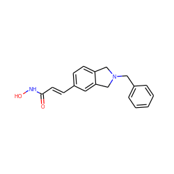 O=C(/C=C/c1ccc2c(c1)CN(Cc1ccccc1)C2)NO ZINC000072176867