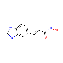 O=C(/C=C/c1ccc2c(c1)NCN2)NO ZINC000169684687