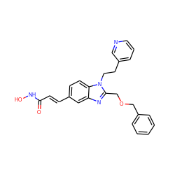 O=C(/C=C/c1ccc2c(c1)nc(COCc1ccccc1)n2CCc1cccnc1)NO ZINC000038359725