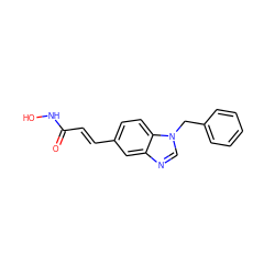 O=C(/C=C/c1ccc2c(c1)ncn2Cc1ccccc1)NO ZINC000036375885