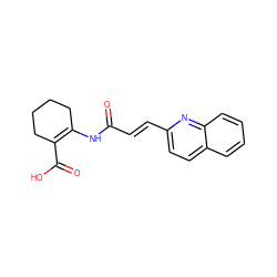 O=C(/C=C/c1ccc2ccccc2n1)NC1=C(C(=O)O)CCCC1 ZINC000169326309