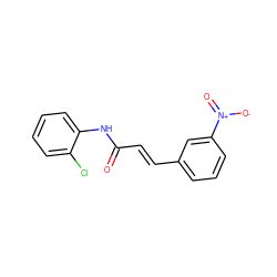 O=C(/C=C/c1cccc([N+](=O)[O-])c1)Nc1ccccc1Cl ZINC000000063816