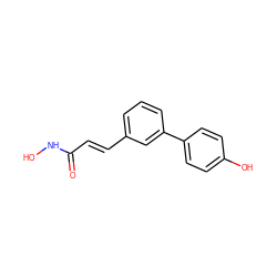 O=C(/C=C/c1cccc(-c2ccc(O)cc2)c1)NO ZINC000042964650