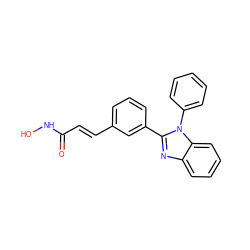 O=C(/C=C/c1cccc(-c2nc3ccccc3n2-c2ccccc2)c1)NO ZINC000049071863