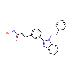 O=C(/C=C/c1cccc(-c2nc3ccccc3n2CCc2ccccc2)c1)NO ZINC000049089027