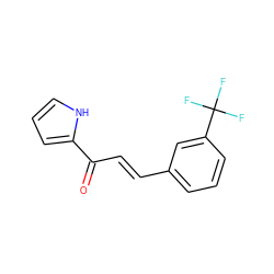 O=C(/C=C/c1cccc(C(F)(F)F)c1)c1ccc[nH]1 ZINC000653762389