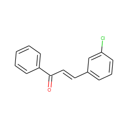 O=C(/C=C/c1cccc(Cl)c1)c1ccccc1 ZINC000004403378