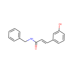 O=C(/C=C/c1cccc(O)c1)NCc1ccccc1 ZINC000095588921