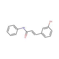 O=C(/C=C/c1cccc(O)c1)Nc1ccccc1 ZINC000095589358