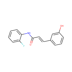 O=C(/C=C/c1cccc(O)c1)Nc1ccccc1F ZINC000095590974