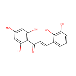 O=C(/C=C/c1cccc(O)c1O)c1c(O)cc(O)cc1O ZINC000014640166