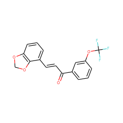 O=C(/C=C/c1cccc2c1OCO2)c1cccc(OC(F)(F)F)c1 ZINC000653738051