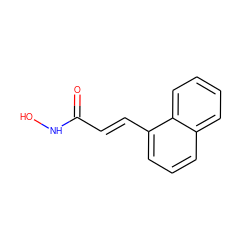 O=C(/C=C/c1cccc2ccccc12)NO ZINC000028896863