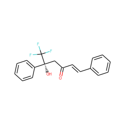 O=C(/C=C/c1ccccc1)C[C@@](O)(c1ccccc1)C(F)(F)F ZINC000000082185