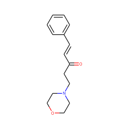 O=C(/C=C/c1ccccc1)CCN1CCOCC1 ZINC000027430678