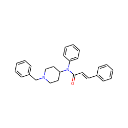 O=C(/C=C/c1ccccc1)N(c1ccccc1)C1CCN(Cc2ccccc2)CC1 ZINC000026992097