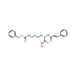 O=C(/C=C/c1ccccc1)N[C@@H](CCCCNC(=O)OCc1ccccc1)C(=O)NO ZINC000040980327