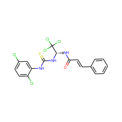 O=C(/C=C/c1ccccc1)N[C@H](NC(=S)Nc1cc(Cl)ccc1Cl)C(Cl)(Cl)Cl ZINC000008666881