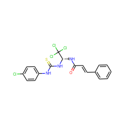 O=C(/C=C/c1ccccc1)N[C@H](NC(=S)Nc1ccc(Cl)cc1)C(Cl)(Cl)Cl ZINC000002905346