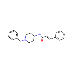 O=C(/C=C/c1ccccc1)NC1CCN(Cc2ccccc2)CC1 ZINC000010450796