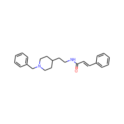 O=C(/C=C/c1ccccc1)NCCC1CCN(Cc2ccccc2)CC1 ZINC000034318333