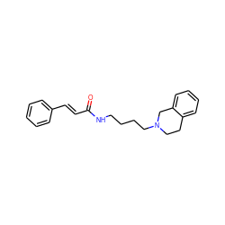 O=C(/C=C/c1ccccc1)NCCCCN1CCc2ccccc2C1 ZINC000028870000