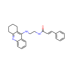 O=C(/C=C/c1ccccc1)NCCNc1c2c(nc3ccccc13)CCCC2 ZINC000653707679