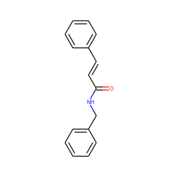 O=C(/C=C/c1ccccc1)NCc1ccccc1 ZINC000000493129