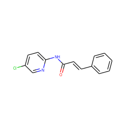 O=C(/C=C/c1ccccc1)Nc1ccc(Cl)cn1 ZINC000000061909