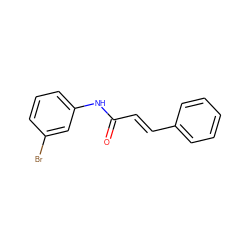 O=C(/C=C/c1ccccc1)Nc1cccc(Br)c1 ZINC000000443073