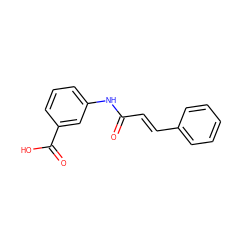 O=C(/C=C/c1ccccc1)Nc1cccc(C(=O)O)c1 ZINC000000238657