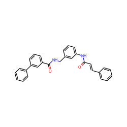 O=C(/C=C/c1ccccc1)Nc1cccc(CNC(=O)c2cccc(-c3ccccc3)c2)c1 ZINC000653848343