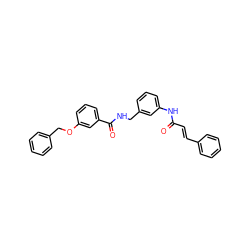 O=C(/C=C/c1ccccc1)Nc1cccc(CNC(=O)c2cccc(OCc3ccccc3)c2)c1 ZINC001772571289