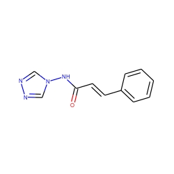 O=C(/C=C/c1ccccc1)Nn1cnnc1 ZINC000000325174