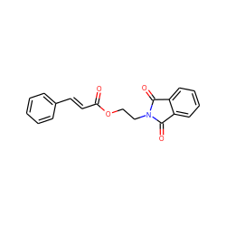 O=C(/C=C/c1ccccc1)OCCN1C(=O)c2ccccc2C1=O ZINC000005772116