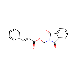 O=C(/C=C/c1ccccc1)OCN1C(=O)c2ccccc2C1=O ZINC000000552382