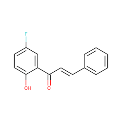 O=C(/C=C/c1ccccc1)c1cc(F)ccc1O ZINC000016159380