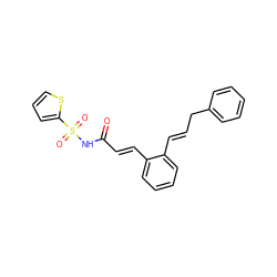 O=C(/C=C/c1ccccc1/C=C/Cc1ccccc1)NS(=O)(=O)c1cccs1 ZINC000036349267