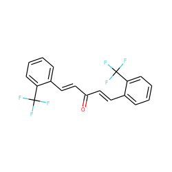 O=C(/C=C/c1ccccc1C(F)(F)F)/C=C/c1ccccc1C(F)(F)F ZINC000040918604